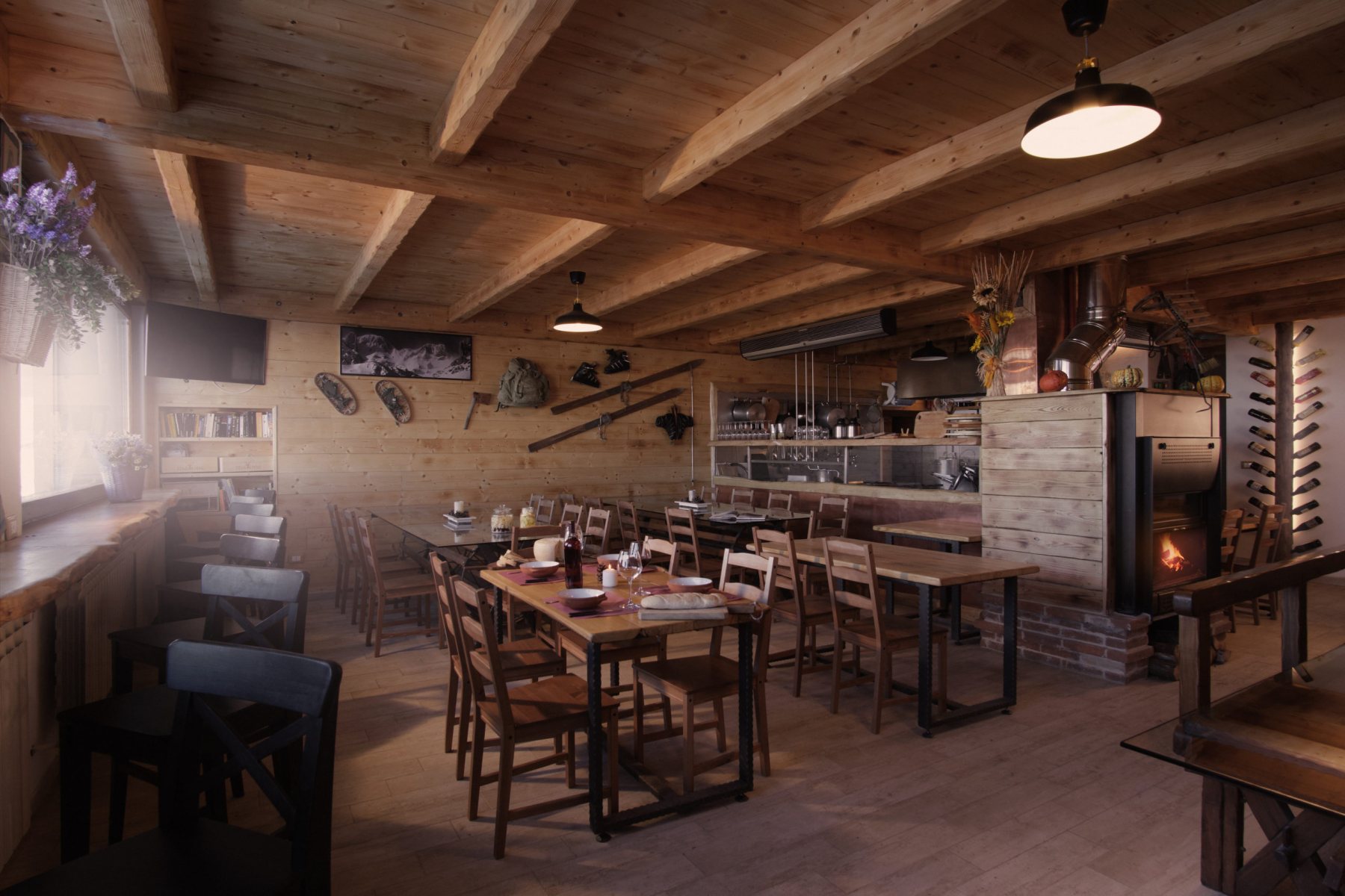 La cucina del Rifugio La Terza
